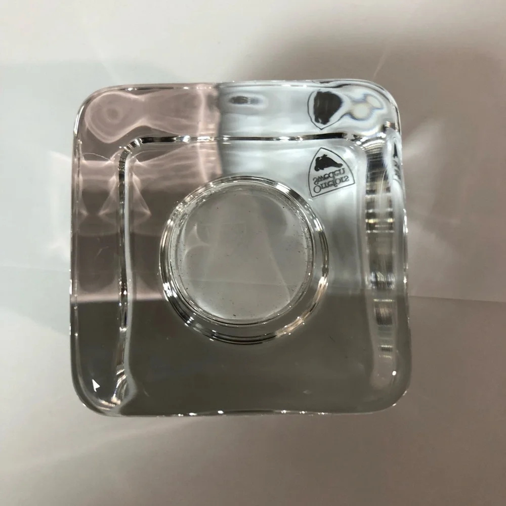 Orrefors Sweden Crystal Square Candleholder Votive